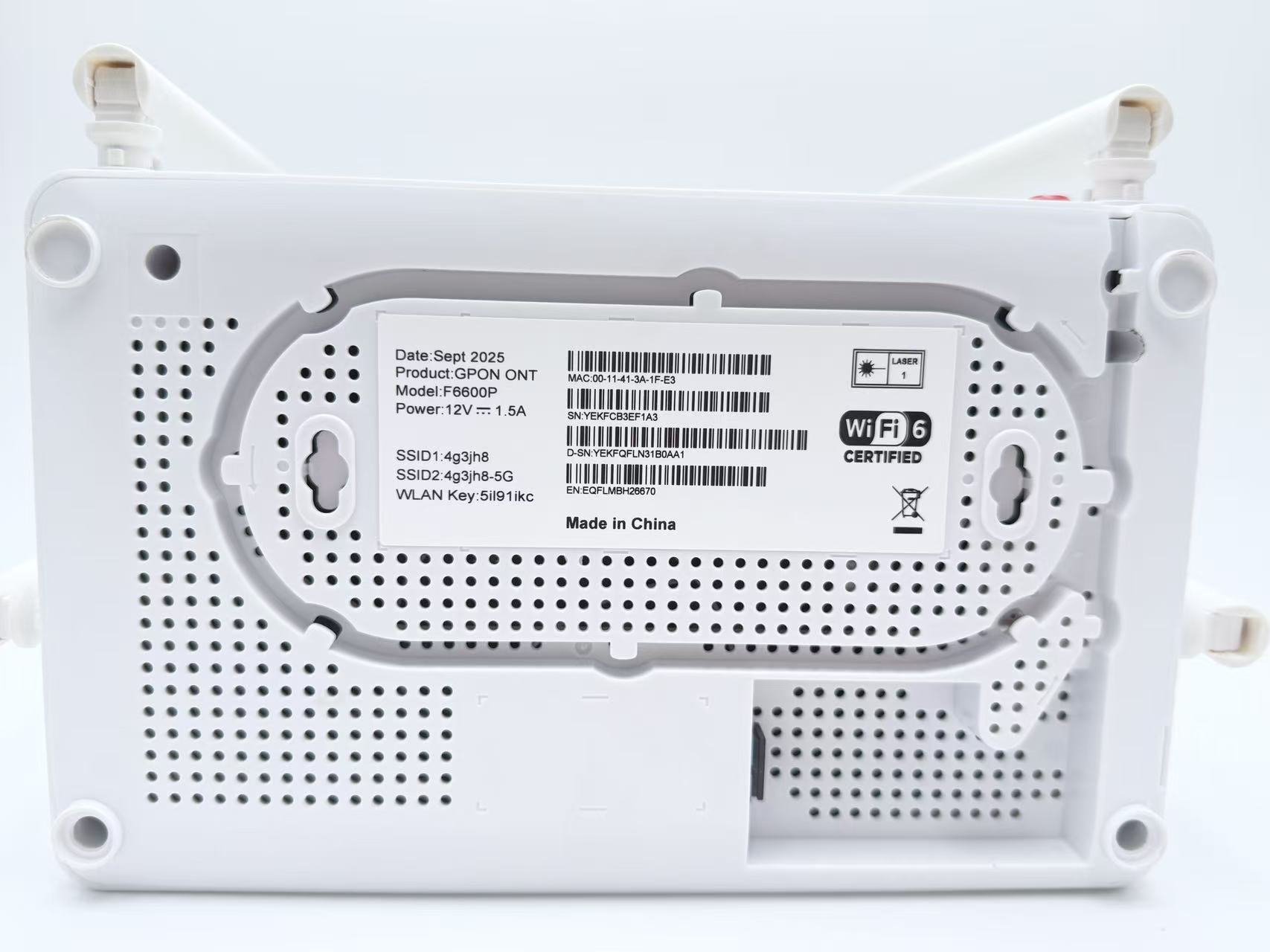 F6600P 底部标签