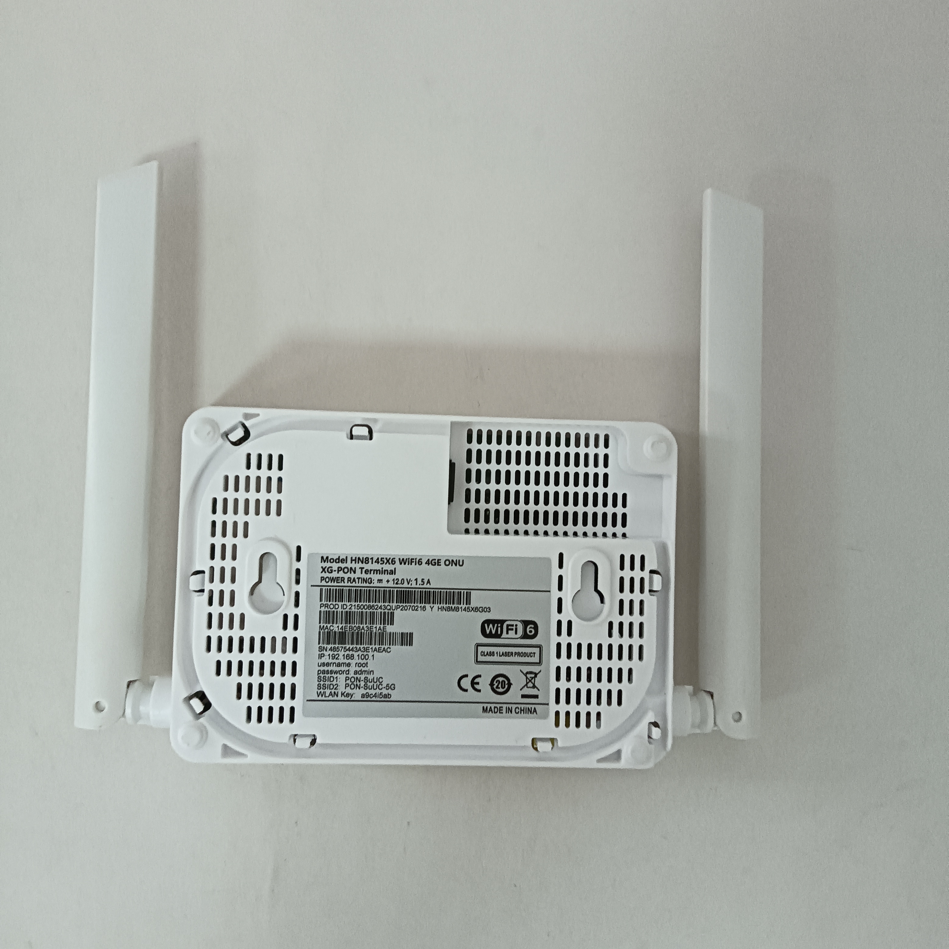 HN8145X6 WiFi 6 底部标签